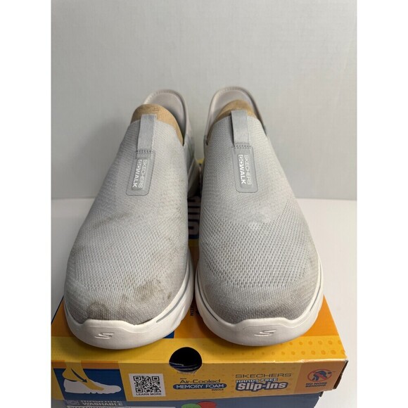 .10180 Skechers Go Walk 7, Grey/White-US 11 Mens - Picture 3 of 5